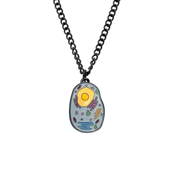 Ожерелье с эмалью из клеток животных Харонг Изысканный Милый кулон в виде биологической науки для микробиолога-биолога Подарок ювелирных изделий из металла