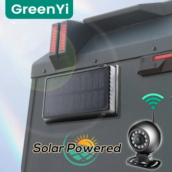 Портативная батарея GreenYi Magnetic на солнечной магнитной основе, водонепроницаемая, поддерживает солнечную энергию и встроенный аккумулятор для WiFi-камеры