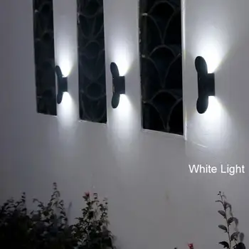 Солнечные настенные светильники Наружное динамическое освещение снаружи Декоративные Водонепроницаемые солнечные палубные светильники IP65 для садового ограждения внутреннего дворика