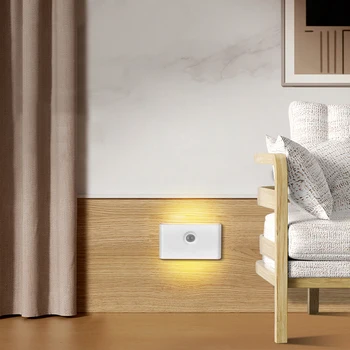 5V USB Аккумуляторная лампа Прикроватный столик Умная ночная лампа с датчиком движения Беспроводная Индукционная лампа для спальни, коридора, лестницы