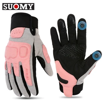 Suomy Летние мотоциклетные перчатки Женские Розовые дышащие мотоциклетные перчатки для мотокросса Мотоциклетные велосипедные перчатки для мужчин и женщин S