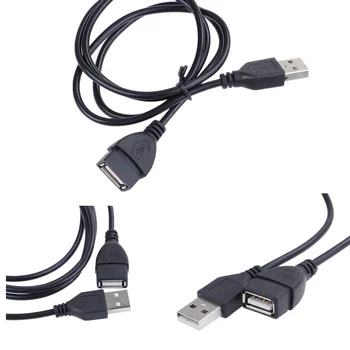 Кабель USB 2.0 для мужчин и женщин, удлинитель для синхронизации данных, удлинительный кабель USB, сверхскоростной удлинитель USB 2.0 80/150 см