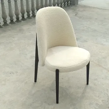 Креативные обеденные стулья Мебель для столовой в скандинавском стиле, обеденный стул с мягкой спинкой для ресторана, Офисное кресло для переговоров B