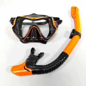 Профессиональные водонепроницаемые очки для плавания из мягкого силикона, маска для вождения с полностью сухой дыхательной трубкой