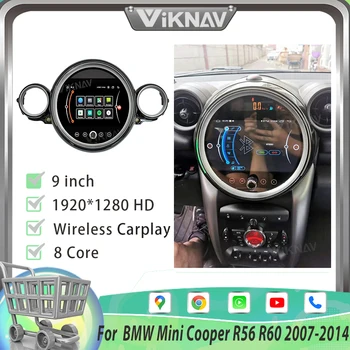 Автомагнитола Android Auto для BMW Mini Cooper R56 R60 2007-2014 Carplay GPS Навигация Видеоплеер Магнитофон WIFI Головное устройство