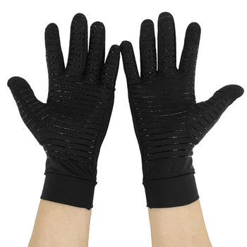 Противоскользящие перчатки из спандекса для занятий спортом, наконечники для сенсорного экрана из медного волокна, перчатки, зимние теплые варежки для вождения, езды на велосипеде