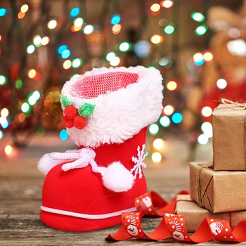 Рождественская Милая Подарочная коробка Креативный декор Little Red Boots на тему мини-фестиваля для украшения дома
