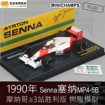 MINICHAMPS 1/43 Отлитая под давлением модель гоночного автомобиля f1 McLaren senna 1990 MP4-5B чемпион Монако Германия имитационная модель автомобиля f1