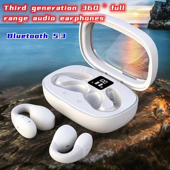 Настоящие беспроводные наушники Bluetooth, зажим для ушей, без воздухопроводящей гарнитуры, долговечные, безболезненные наушники с качеством звука HD
