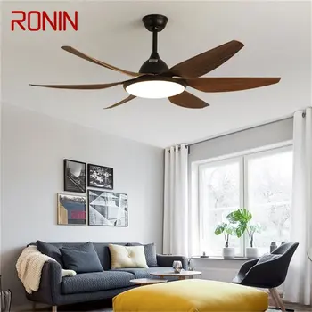 Потолочный вентилятор RONIN Classic Wood 56 ” с дистанционным управлением, светодиодная лампа для домашней столовой и гостиной