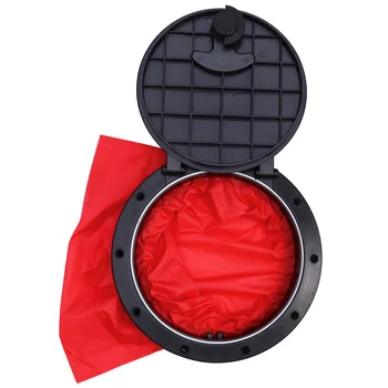 Палубная накладка, палубный люк, переносной люк с сумкой для хранения аксессуаров для каяка, рыболовного набора, 8 дюймов (черный)
