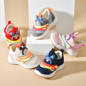 Детские сандалии для мальчиков и девочек; Летняя обувь для малышей 0-2 лет; Нескользящая сетчатая обувь на мягкой подошве для младенцев; Обувь для девочек;