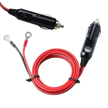 Автомобильный прикуриватель 12 В 15 А, штекер-адаптер, шнур-провод, кабель длиной 1 м С зеленым светодиодным индикатором, кабель-адаптер, электроника для автомобилей