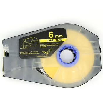 Кассета с этикеточной лентой 6 мм x 30 м (желтая) Принтер для идентификации кабеля Электронный гравировальный станок mk1000, mk2100, mk1500, mk1100, mk2500, m-1PRO 11C
