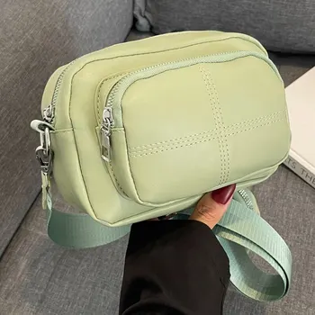 Сумка Женская Новая модная универсальная широкополосная сумка через плечо, женская маленькая квадратная сумка
